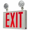 Nuvo Red Combo Exit Sign/Light - 90min Backup - Steel/NYC - 120/277V 67/123
